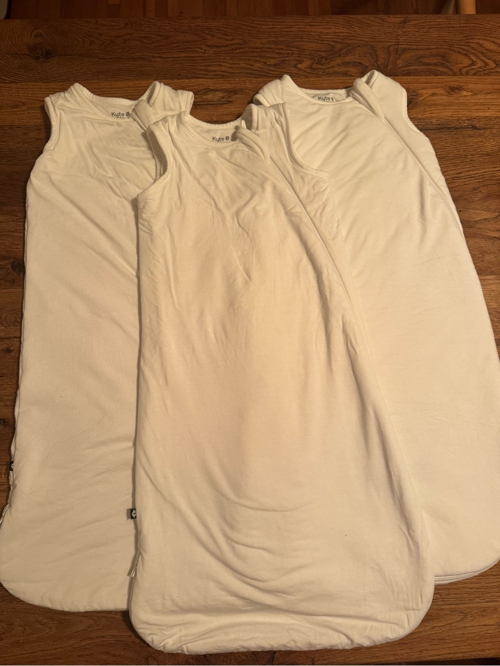 Kyte BABY White Sleeveless Cotton Sleep Sacks - Pack of 3